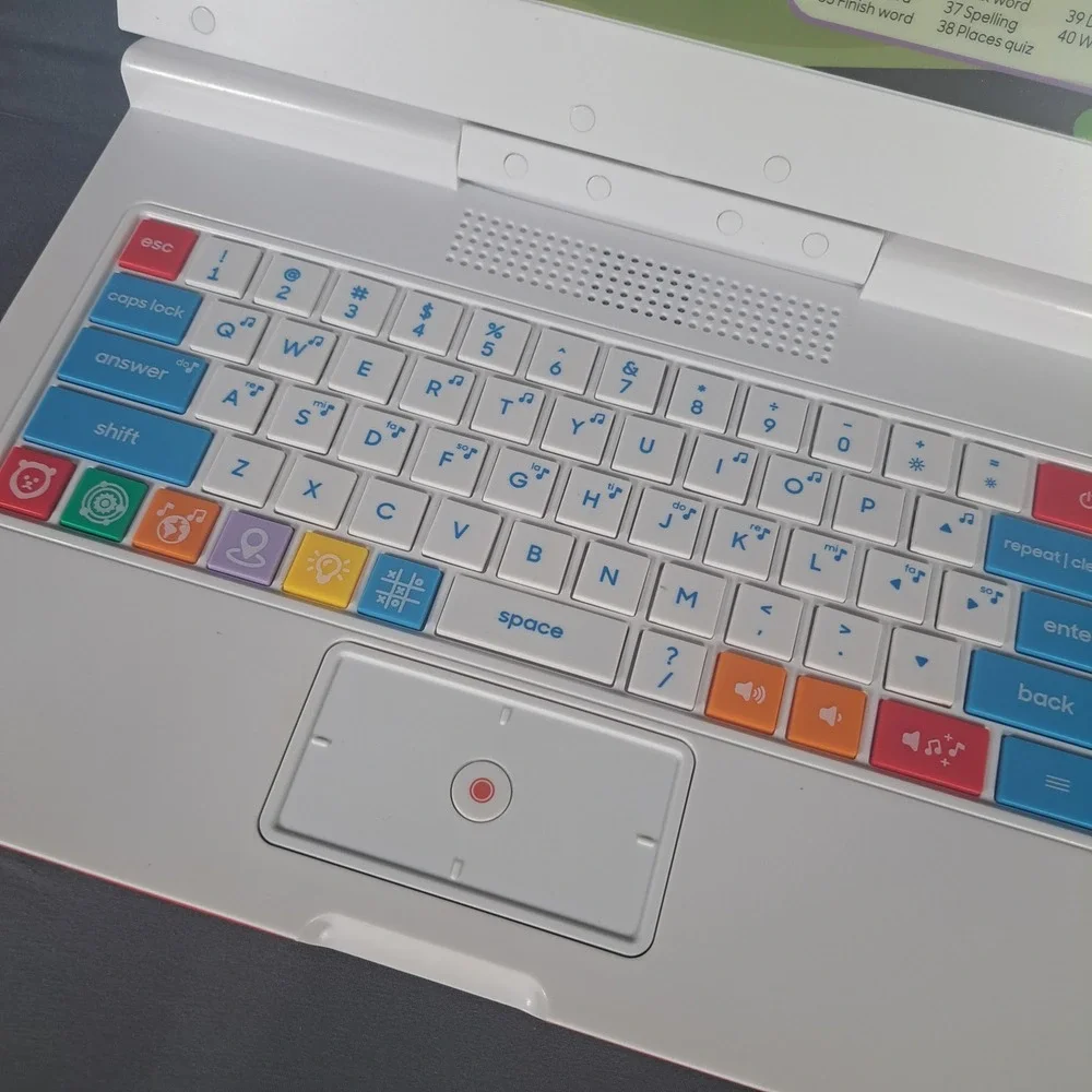 FAO Schwarz Kids‎ Toy Laptop Red White Learning Computer 1016630 Educational Fun
